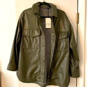 Zara Leather like Shacket